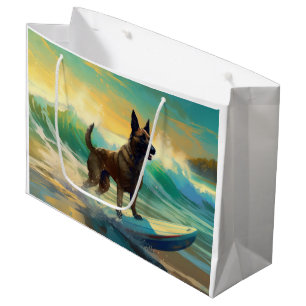 Grand Sac Cadeau Malinoi Beach Surf Peinture belge