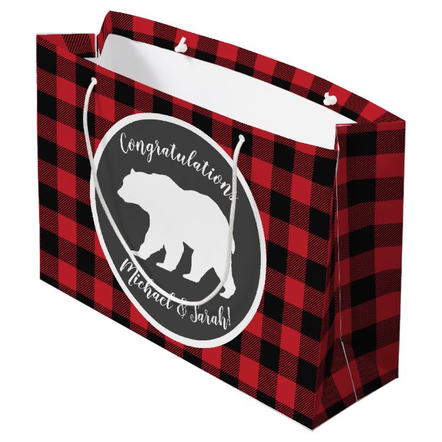 Grand Sac Cadeau Mama Bear Baby shower Woodland Lodge (Dos Angle)