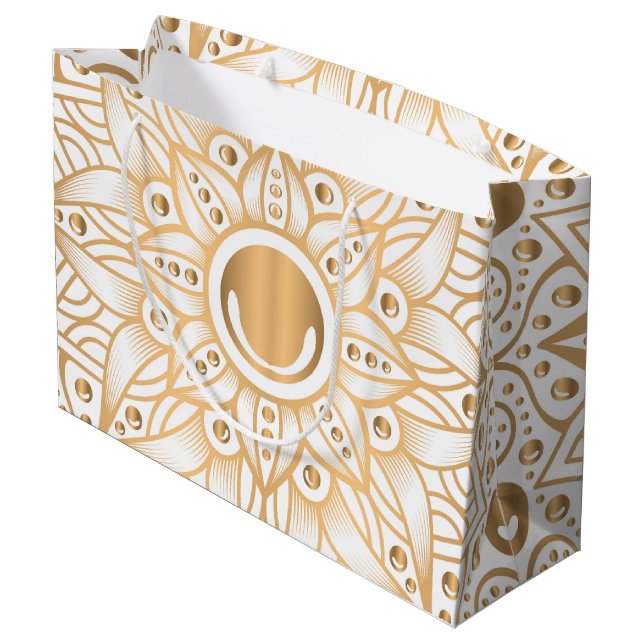 Grand Sac Cadeau Mandala de luxe 11 (Dos Angle)