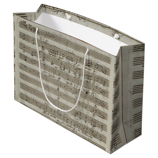 Grand Sac Cadeau Manuscrit de concert de violon de Mozart (Dos Angle)
