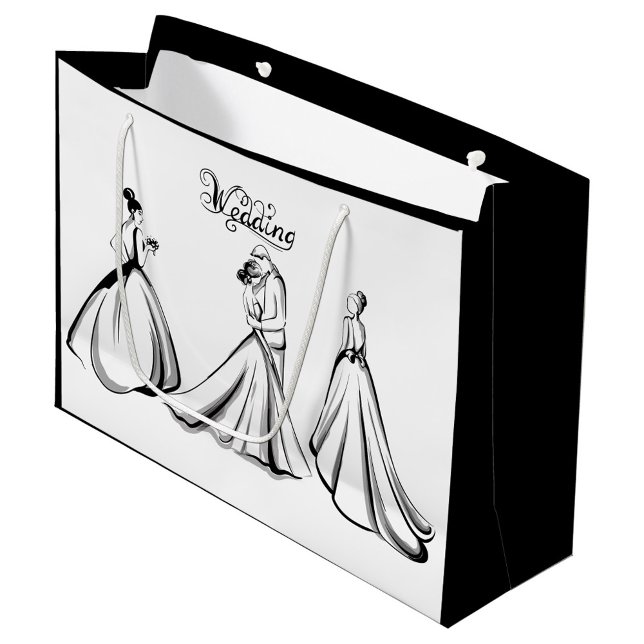 Grand Sac Cadeau Mariage (Elegant illustrations of brides!)