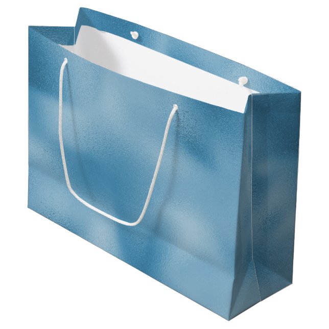Grand Sac Cadeau Mariage Bleu Turquoise   (Devant Angle)