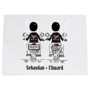 Grand Sac Cadeau Mariage de moto de deux chambres