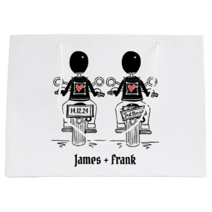 Grand Sac Cadeau Mariage de moto de deux chambres