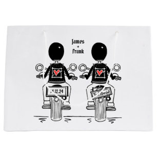 Grand Sac Cadeau Mariage de motocyclette de deux mariées