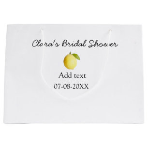Grand Sac Cadeau Mariage lemon moderne simple minimaliste rustique