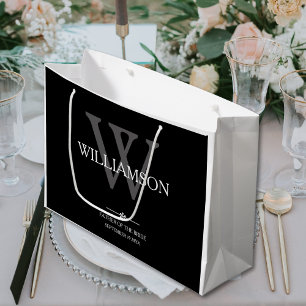 Grand Sac Cadeau Mariage Père De La Mariée Cadeau Monogramme Classy