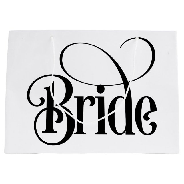 Grand Sac Cadeau Mariée (conception 3) (Devant)