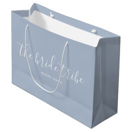 Grand Sac Cadeau Mariée Tribe Dusty Blue Custom Wedding