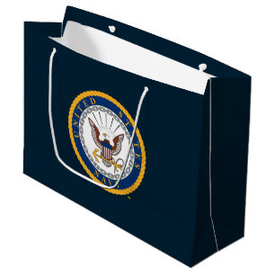 Grand Sac Cadeau Marine américaine Emblème de la marine