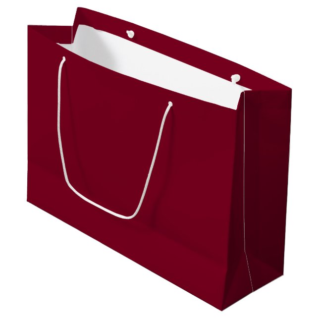 Grand Sac Cadeau Maroon bordeaux de couleur solide (Devant Angle)