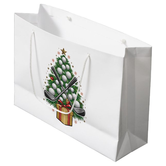 Grand Sac Cadeau Matériel de golf Christmas Tree Golf (Devant Angle)