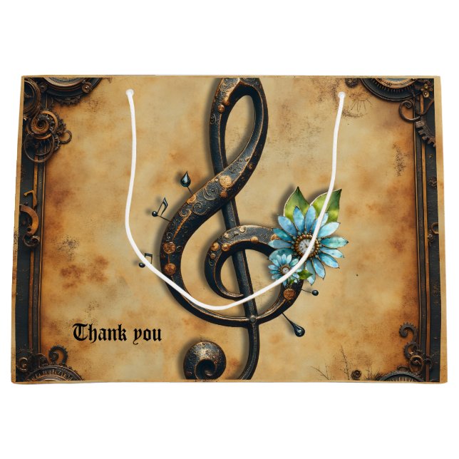 Grand Sac Cadeau Mechanical  clef  (Devant)