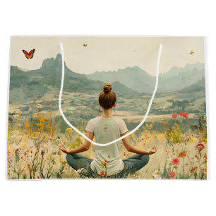 Grand Sac Cadeau Méditation sereine au lever du soleil (6)