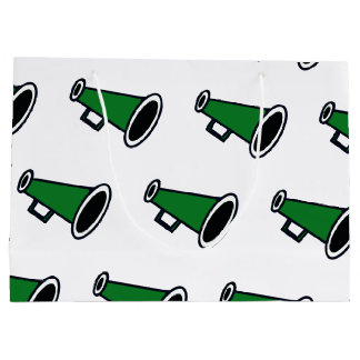 Grand Sac Cadeau Mégaphone verte