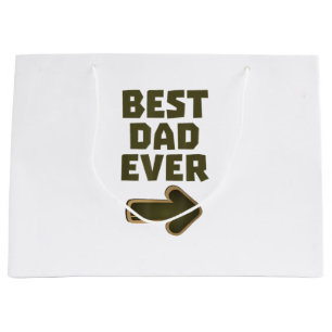 Grand Sac Cadeau Meilleur Papa Jamais Flèche Graphique LogoMeilleur