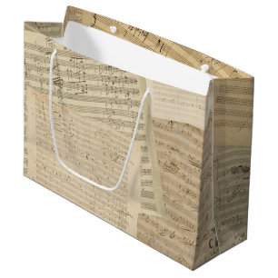 Grand Sac Cadeau Mélange de manuscrit de musique de Beethoven