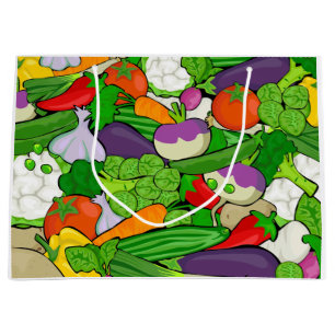 Grand Sac Cadeau Mélange sain de légumes frais
