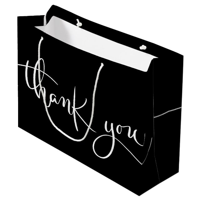 Grand Sac Cadeau Merci (Devant Angle)