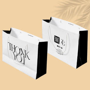 Grand Sac Cadeau Merci moderne Code QR