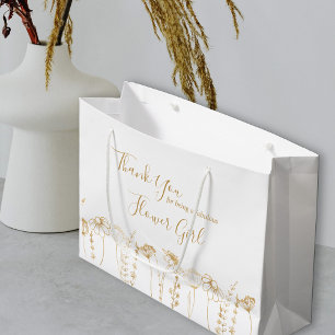 Grand Sac Cadeau Merci pour être un Fleur sauvage fabuleux Sketch
