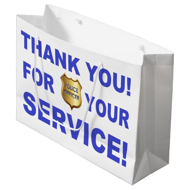 Grand Sac Cadeau Merci pour votre service (Devant Angle)