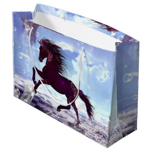 Grand Sac Cadeau Merveilleux cheval de imaginaire sur la plage