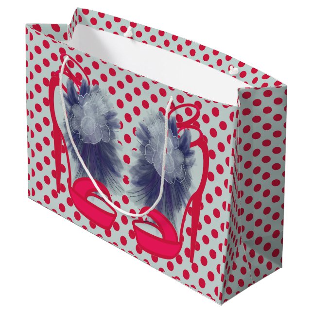Grand Sac Cadeau Mes chaussures rouges préférées (Dos Angle)