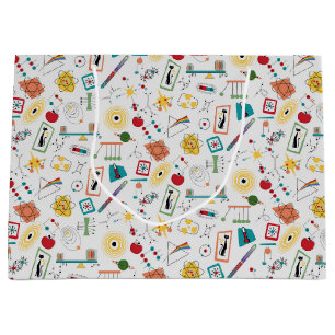 Grand Sac Cadeau Mi-siècle moderne de l'âge atomique STEM Physique
