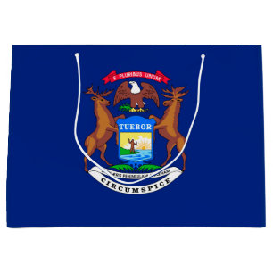Grand Sac Cadeau Michigan State Flag Design