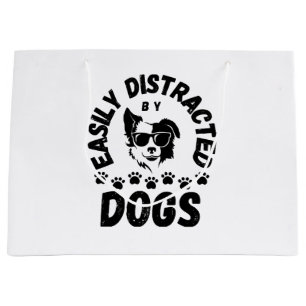 Grand Sac Cadeau Mignon facilement distrait par les chiens amateurs