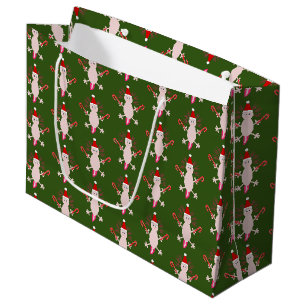 Grand Sac Cadeau Mignons Axolotl de Noël