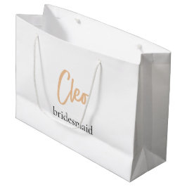 Grand Sac Cadeau Minuscule Simple Bridesmaid Personnalisé
