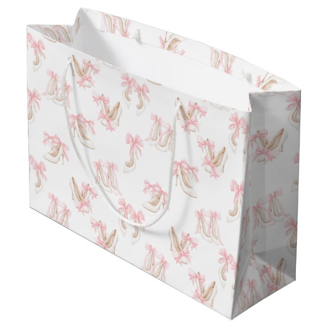 Grand Sac Cadeau Modèle de chaussures coquette  (Dos Angle)