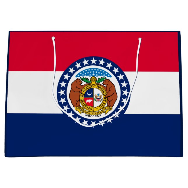 Grand Sac Cadeau Modèle de drapeau d'État du Missouri (Devant)