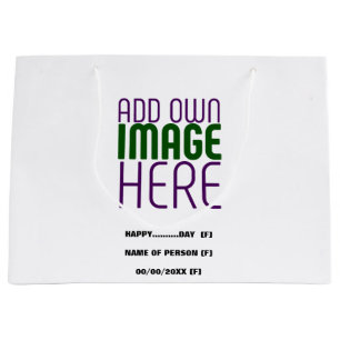 GRAND SAC CADEAU MODELE DE TEXTE D'IMAGE BLANCHE SIMPLE ÉDITABLE MO