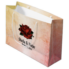 Grand Sac Cadeau Modèle floral simple sur la plage