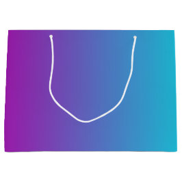 Grand Sac Cadeau Moderne bleu violet dégradé