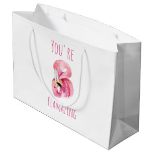 Grand Sac Cadeau Moderne Vous Flamazirez Beauté Flamant rose rose
