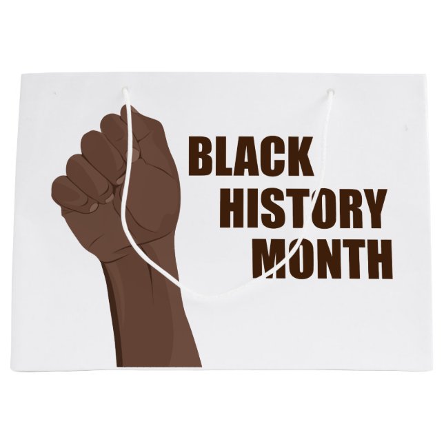 Grand Sac Cadeau Mois de l'histoire des Noirs (Devant)