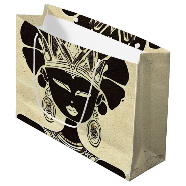 Grand Sac Cadeau Mois de l'histoire des Noirs (Devant Angle)