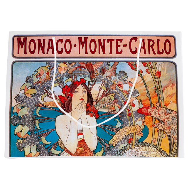 Grand Sac Cadeau Monaco, Monte-Carlo, Mucha (Devant)