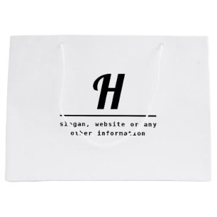 Grand Sac Cadeau Monogramme et affaires rétro-modernes (ou autre) I