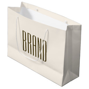 Grand Sac Cadeau Monogramme, marque ou nom commercial   Brown non b