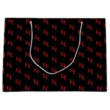 Monogramme noir rouge Mariage gothique minimal