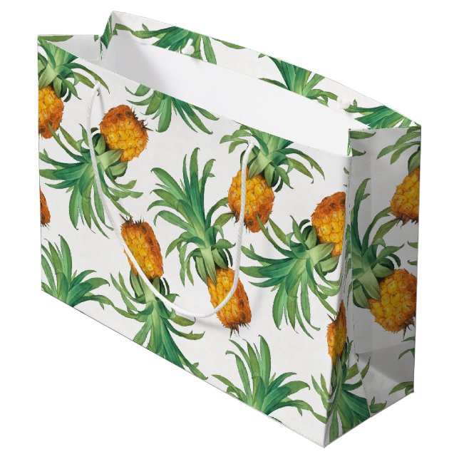 Grand Sac Cadeau Motif ananas (Dos Angle)