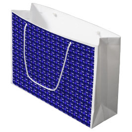 Grand Sac Cadeau Motif bleu