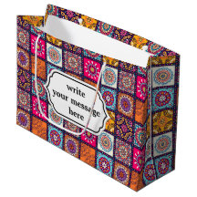 Motif carrelé par mandala floral géométrique