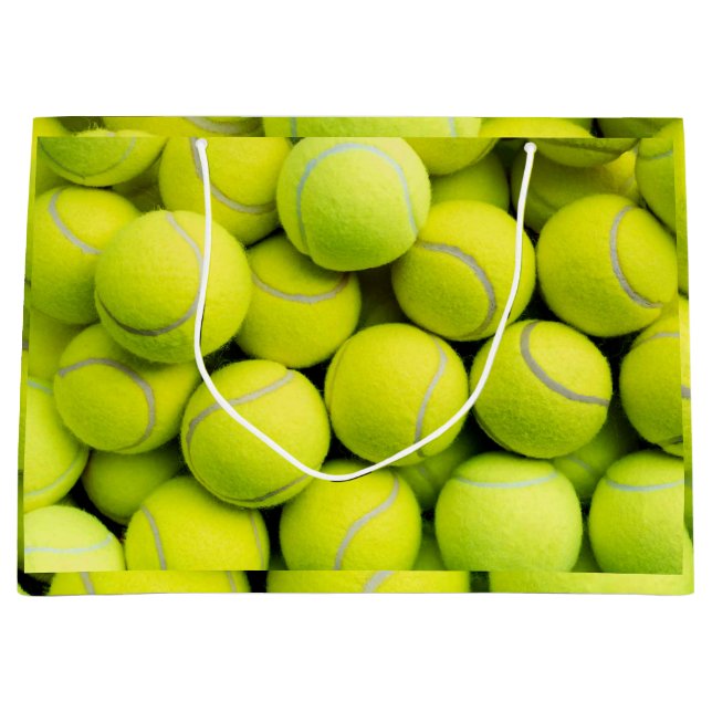 Grand Sac Cadeau Motif de balle de tennis (Devant)