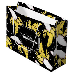 Grand Sac Cadeau Motif de banane